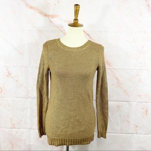 Rock and Republic Gold Crew Neck Sweater XS